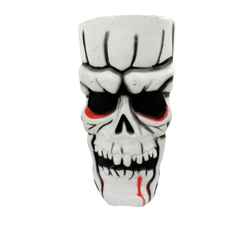 Halloween Skeleton 6 Drinking Glasses Set Plastic Tumblers Monster Decor Plastic